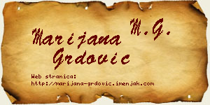 Marijana Grdović vizit kartica